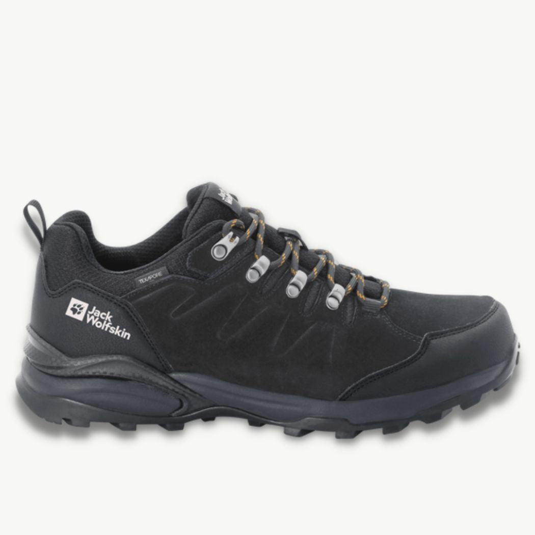 Jack Wolfskin Refugio Texapore Low Men's Waterproof Hiking Shoes - Lightweight Outdoor Trekking Boots for Trail Running & Mountain Climbing