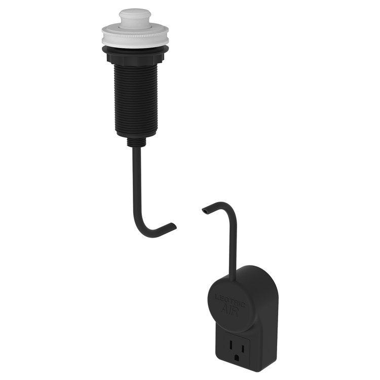 Air Switch for Garbage Disposal with Power Adapter - Matte White & Brass Finish | Easy Touch-Free Operation for Kitchen Sink Waste Disposal