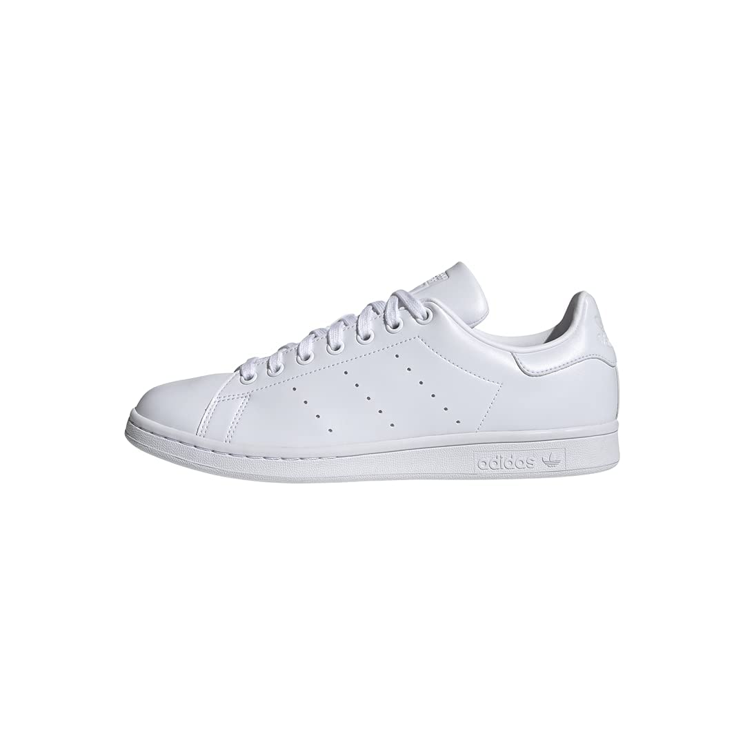 adidas Originals Men's Stan Smith Sneakers - Sustainable Vegan Leather Shoes (End Plastic Waste) | Comfortable White Tennis Shoes for Men | Perfect for Casual Wear, Gym & Street Fashion