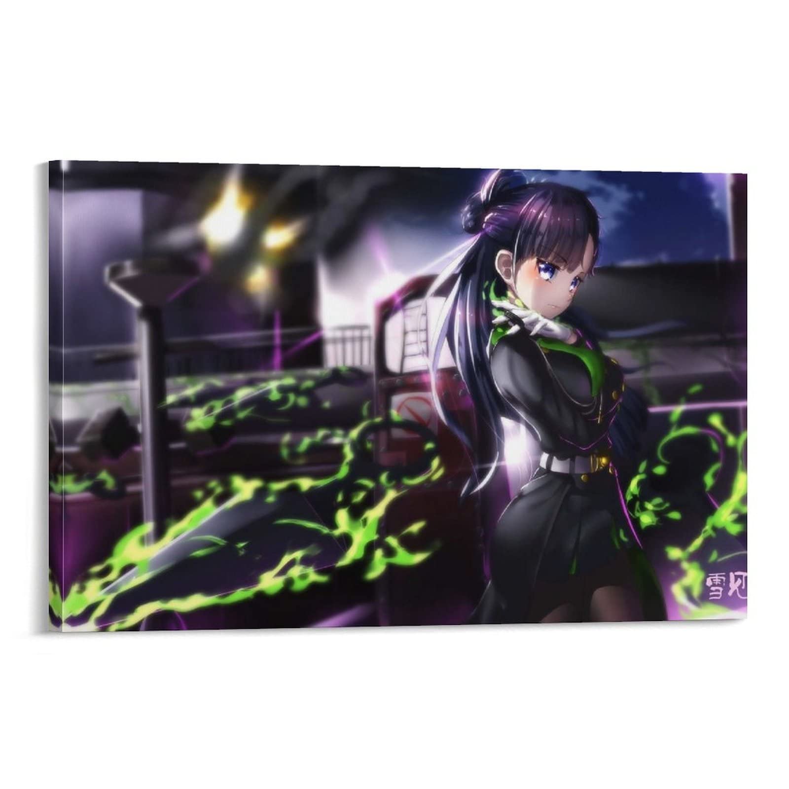 Anime Seraph Poster - 24x36 Inch (60x90cm) Canvas Wall Art for Bedroom & Living Room Decor - Perfect for Anime Fans, Home Aesthetics & Gift Giving