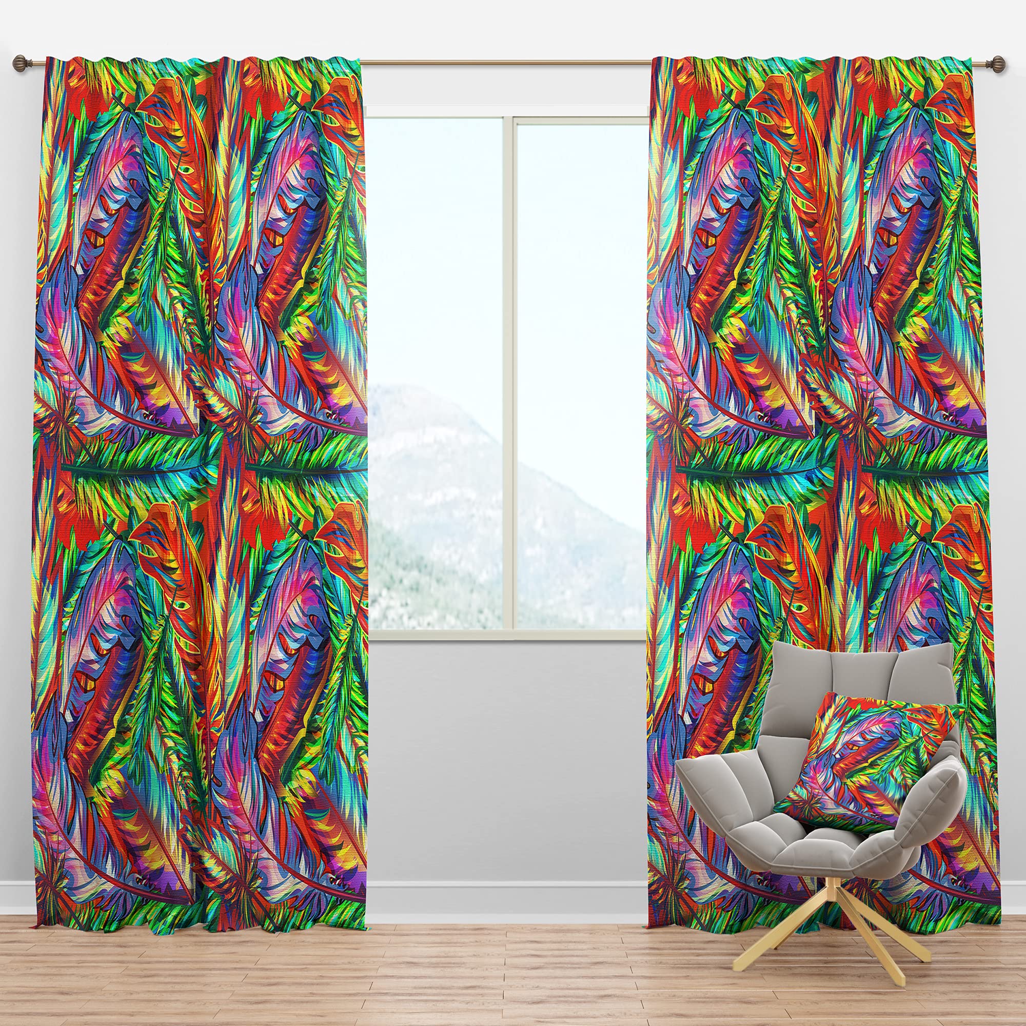 DesignQ Blackout Curtains - Thermal Insulated Room Darkening Window Drapes for Bedroom & Living Room - Single Panel 52x120 Inches - Noise Reducing & Energy Saving - Perfect for Home Theater, Nursery, and Shift Workers