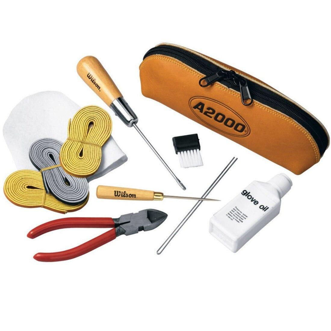 Wilson A2000 Baseball Glove Care & Relacing Kit - Premium Leather Conditioner & Lacing Tools (WTA6763) | Perfect for Baseball Glove Maintenance & Repair