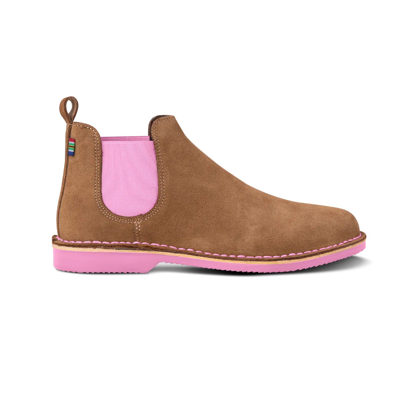 Chelsea Boots for Women - Stylish Uhambo Ankle Boots with Pink Sole | Comfortable & Fashionable for Casual Outings, Work & Date Nights