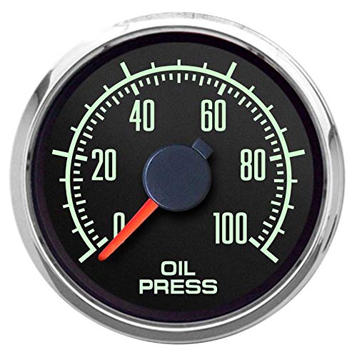 1969 Series 2 1/16 Oil Pressure Gauge - Black (69126-01) | Classic Car Restoration & Engine Monitoring Accessory
