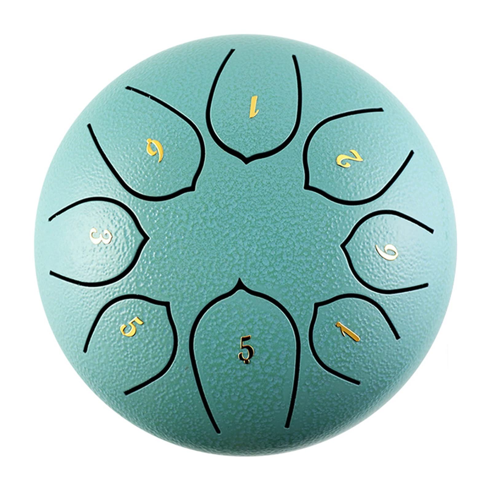 KERREY 8/11 Note Steel Tongue Drum - 6 Inch Handpan Drum Kit with Drumsticks (Moss Blue 8-Note) - Perfect for Meditation, Music Therapy & Relaxation