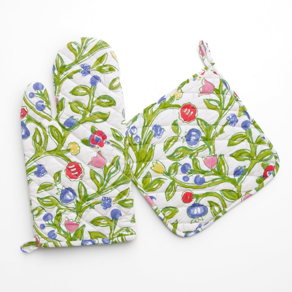 Premium Emma Oven Mitt Set - Heat Resistant Kitchen Gloves for Baking, Grilling & Cooking - Perfect for Home Chefs & Holiday Gift Giving