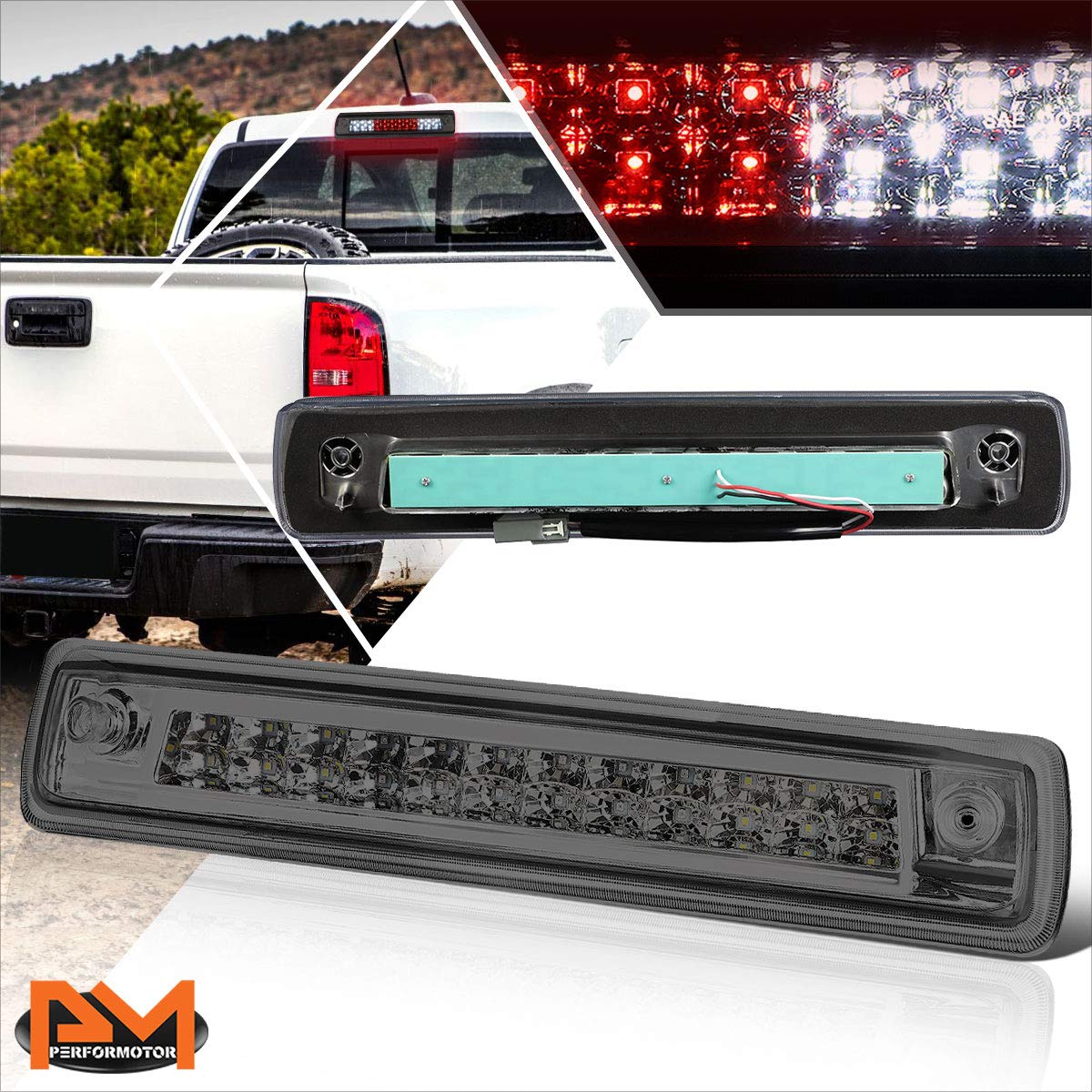 Chevy Colorado GMC Canyon 2015-2018 LED Third Brake Light Bar - Smoked Tail Light Replacement for Improved Visibility & Style | Perfect for Off-Roading, Night Driving & Custom Truck Upgrades