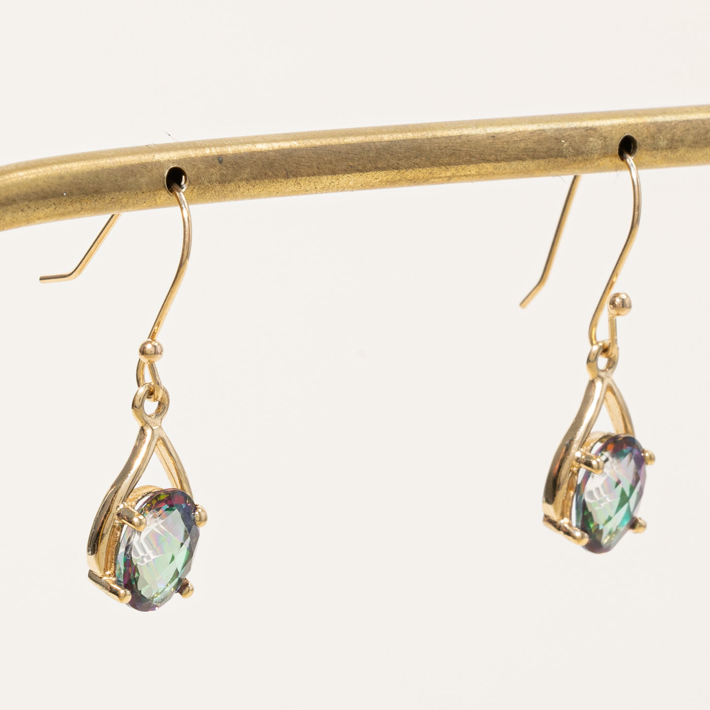 Mystic Topaz Drop Earrings | 3.00ctw Genuine Gemstone Jewelry | Dangle Earrings for Women | Perfect for Weddings, Parties & Special Occasions