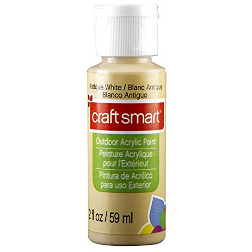 Craft Smart Outdoor Acrylic Paint 2 Oz - Antique White for DIY Projects, Wood Crafts & Home Decor