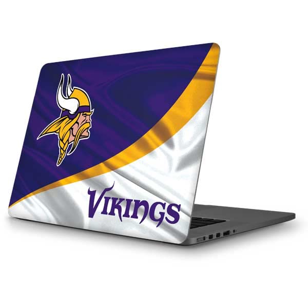 Officially Licensed NFL Minnesota Vikings Laptop Skin Decal for MacBook Pro 13 (2013-2015 Retina Display) | Protective Vinyl Sticker Cover | Perfect for Work, School & Travel