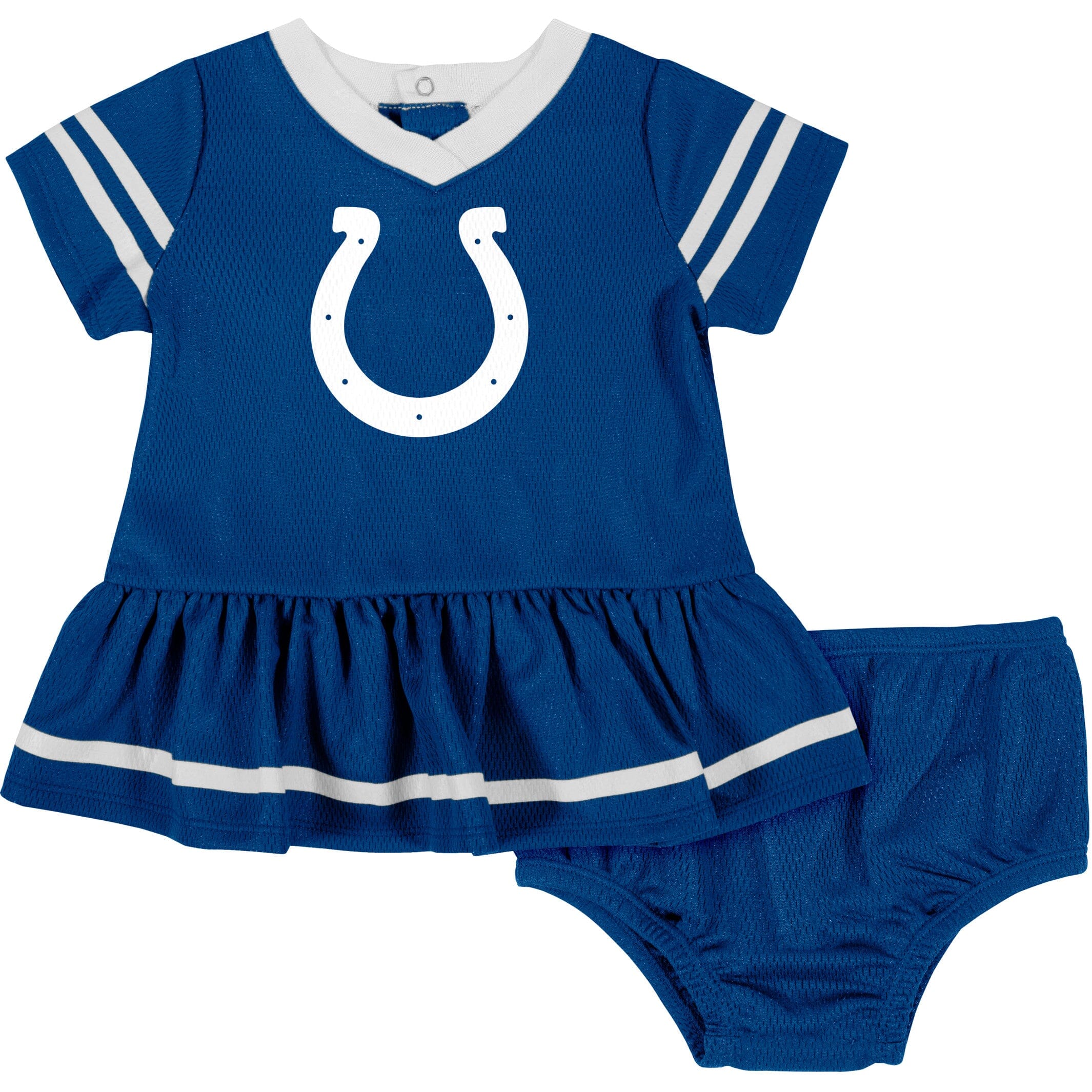 2-Piece Baby Girls Colts Dress & Diaper Cover Set - Cute Outfit for Newborns, Infants & Toddlers - Perfect for Holidays, Parties & Photo Shoots
