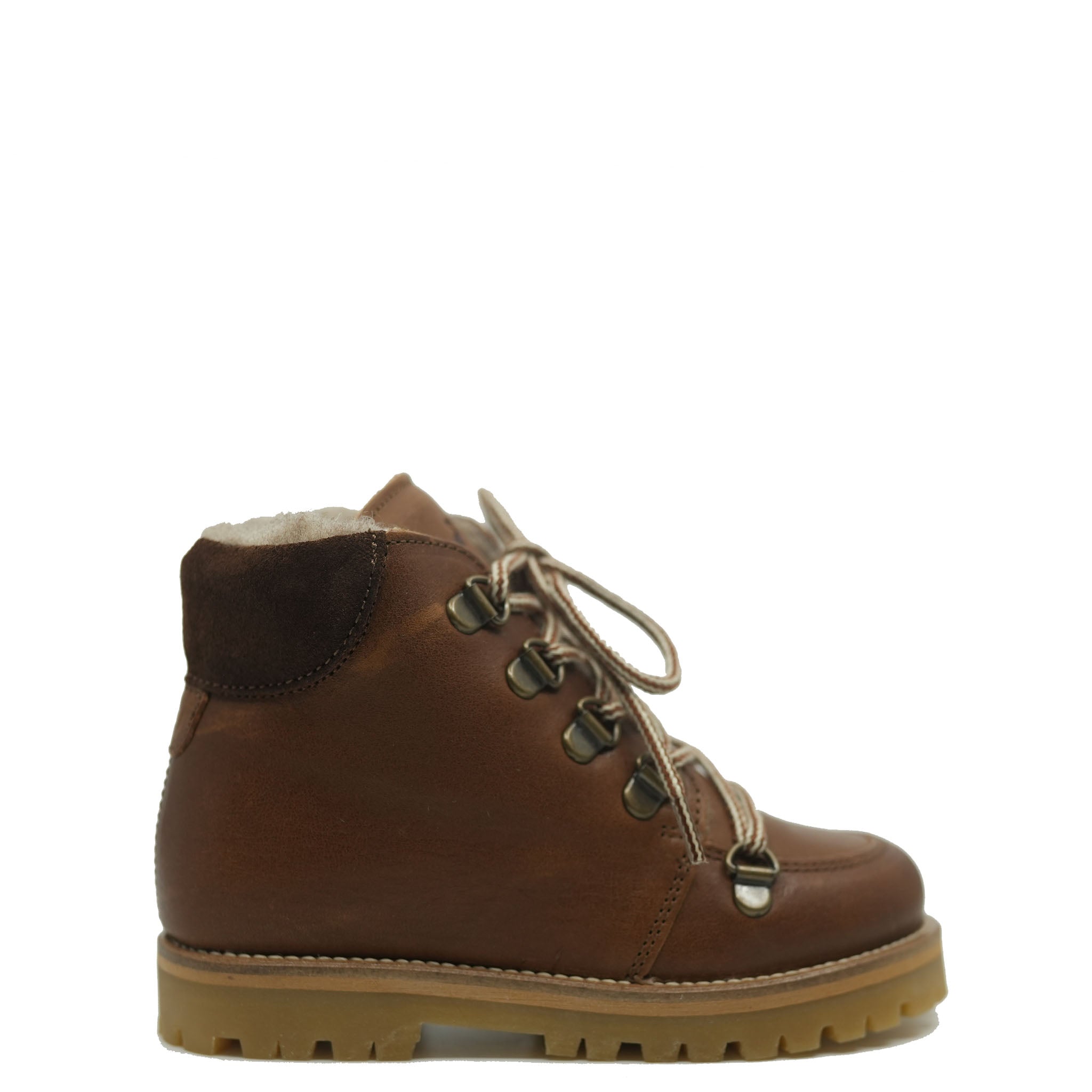 Petit Nord Women's Hazelnut Fur Combat Boots - Winter Fashion Ankle Booties for Casual Outfits & Cold Weather