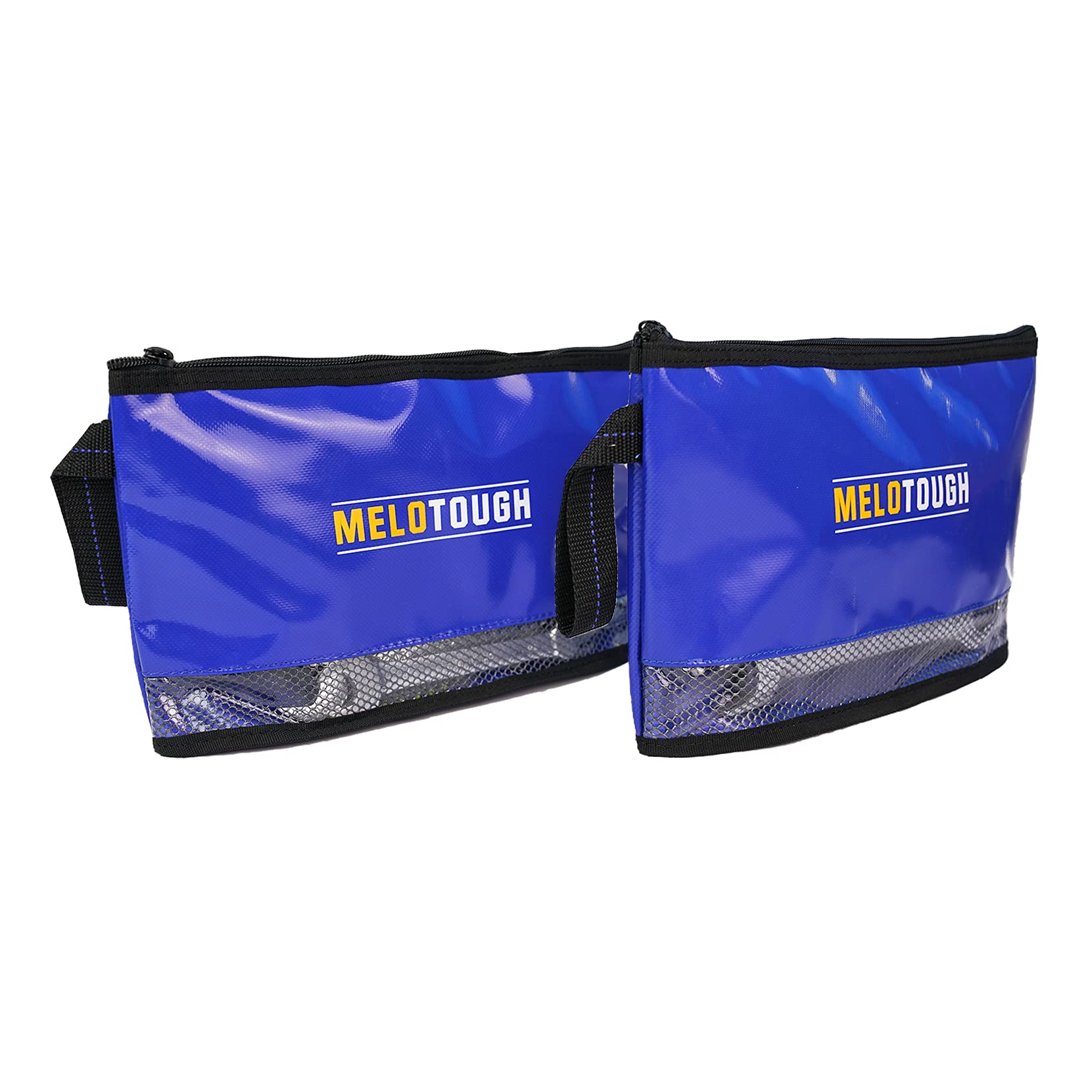 MELOTOUGH 12 Inch Heavy Duty Zipper Tool Pouch 2 Pack - Multipurpose Tool Storage Bag for Small Tools, Accessories & DIY Supplies | Durable Organizer for Electricians, Plumbers & Handymen (Blue) - Perfect for Workshops, Garages & Job Sites