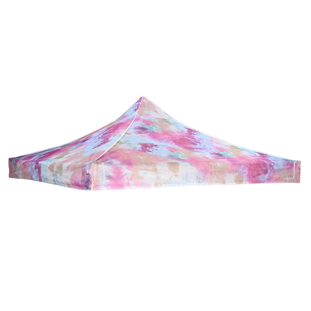 TheLAShop 10x10 Pop Up Canopy Replacement - Tie Dyed Pink (9'7x9'7) for Outdoor Events, Beach Parties & Camping - Waterproof & UV Protection