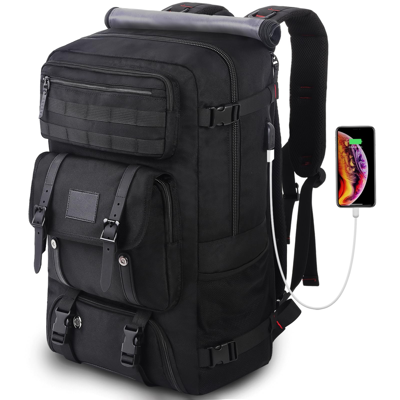 TPAID Waterproof Carry On Backpack - Flight Approved Travel Rucksack for Hiking & Business Trips