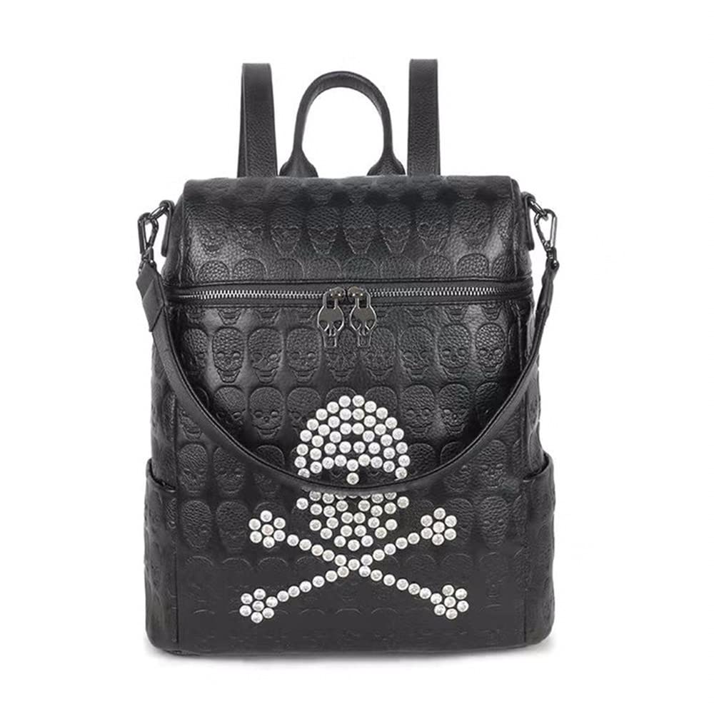 3D Skull Shape Box Handbag - Punk Rivet Hip Hop Shoulder Bag - Gothic Messenger Backpack for Women & Men - Perfect for Concerts, Halloween & Streetwear Fashion