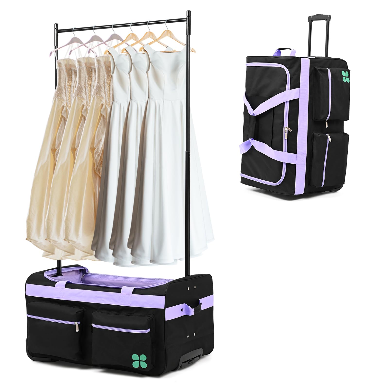 Dance Competition Duffle Bag with Rolling Garment Rack & Wheels - 27