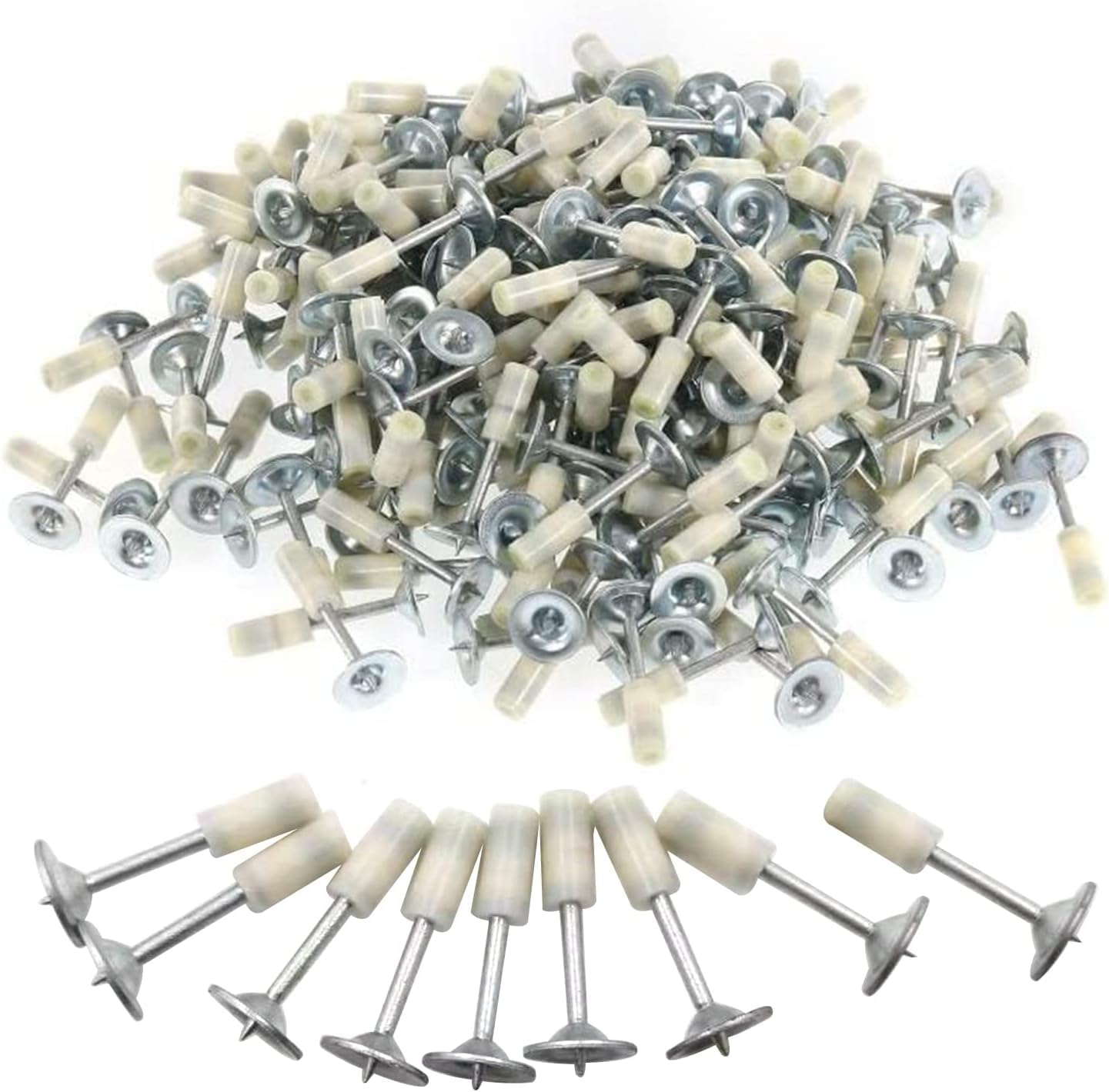 AASHRO MALL 7.3mm Manual Steel Nail Gun with 50pcs Round Nails - Wall Fastening Tool for Concrete, Ceiling & Cable Ducts | Repair & Slotting Device for Home Improvement & Construction Projects