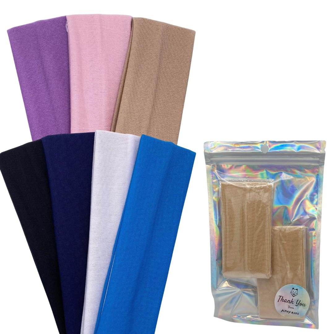 2-Pack 5cm Stretchy Unisex Headbands - Soft, Lightweight & Comfortable Hair Bands for Gym, Workout, Yoga, Running - Everyday Wear Headband (Nude/Beige) | Perfect for Sports, Fitness & Daily Activities