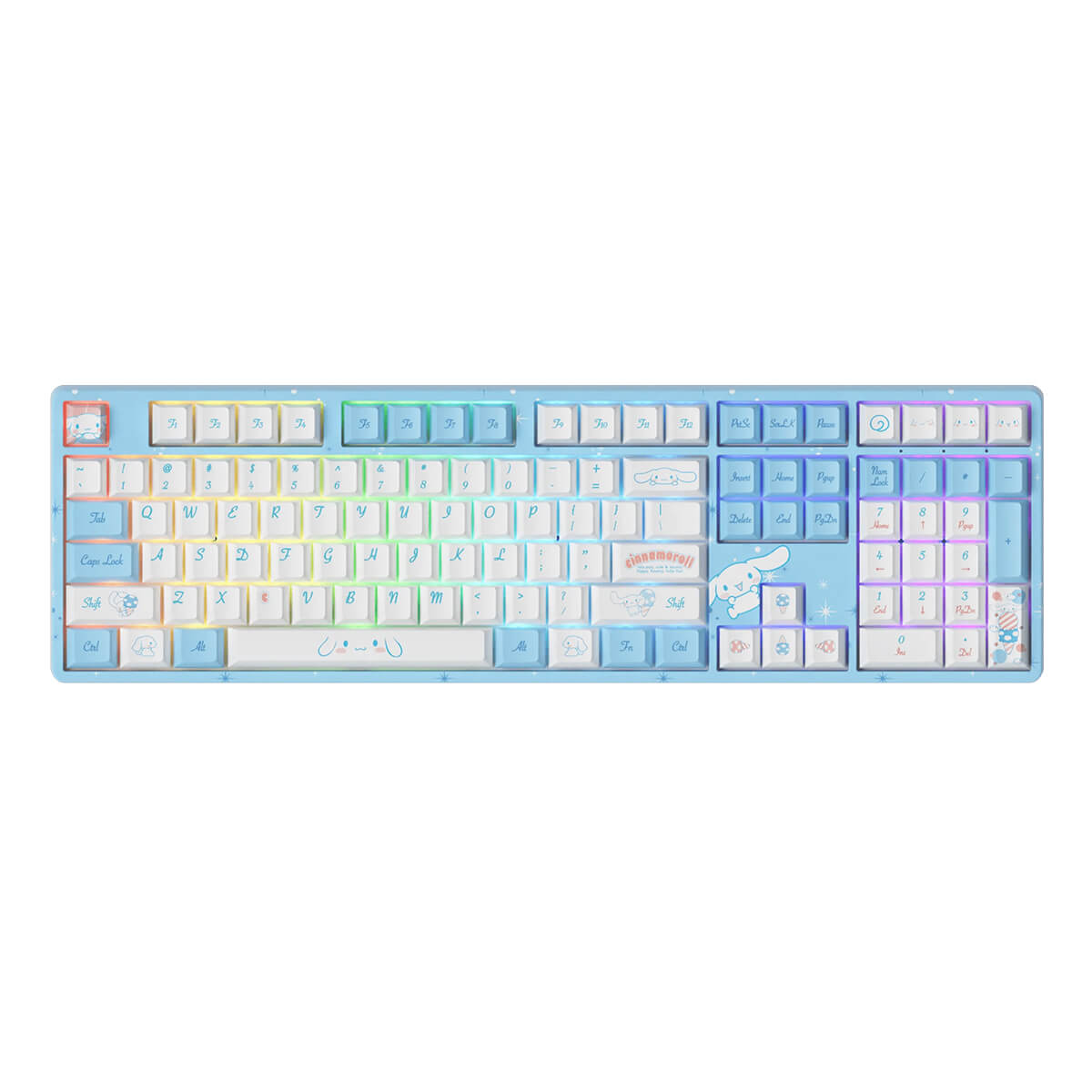 Akko 5108B Cinnamoroll RGB Hot Swappable Wireless Mechanical Keyboard with CS Jelly White Switches - Gaming, Office & Typing for PC/Mac