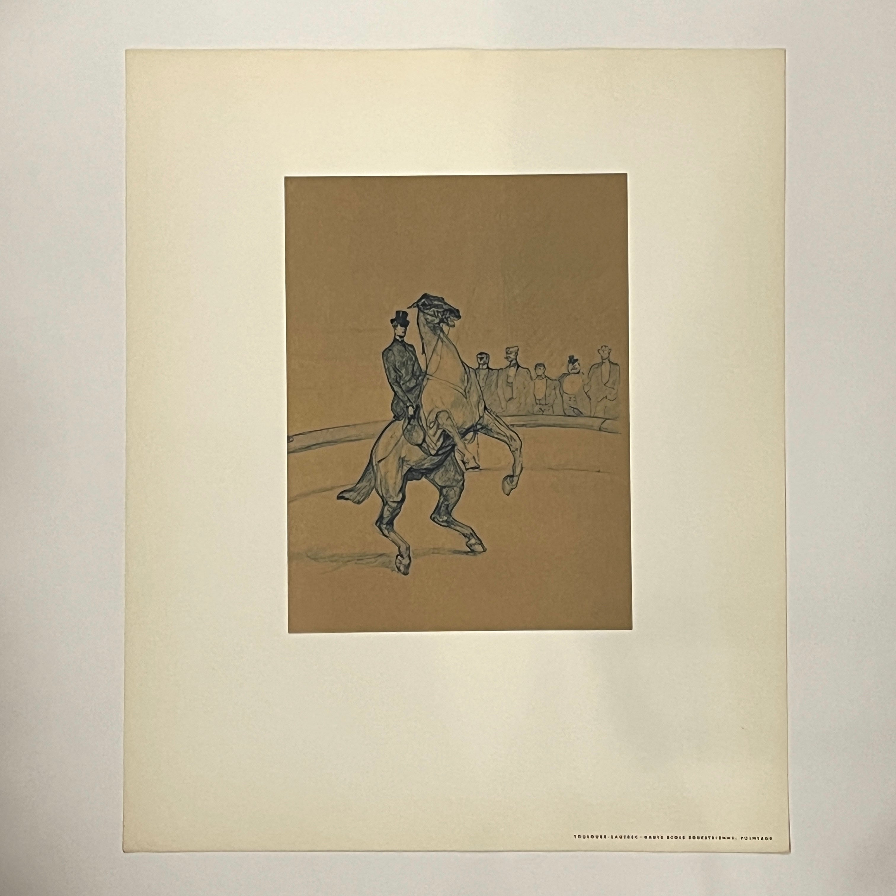 Haute Ecole Equestrienne Equestrian Art Print - Henri de Toulouse-Lautrec Circus Drawing Fine Art Reproduction - Perfect for Home Decor, Office Wall Art & Equestrian Gift Ideas