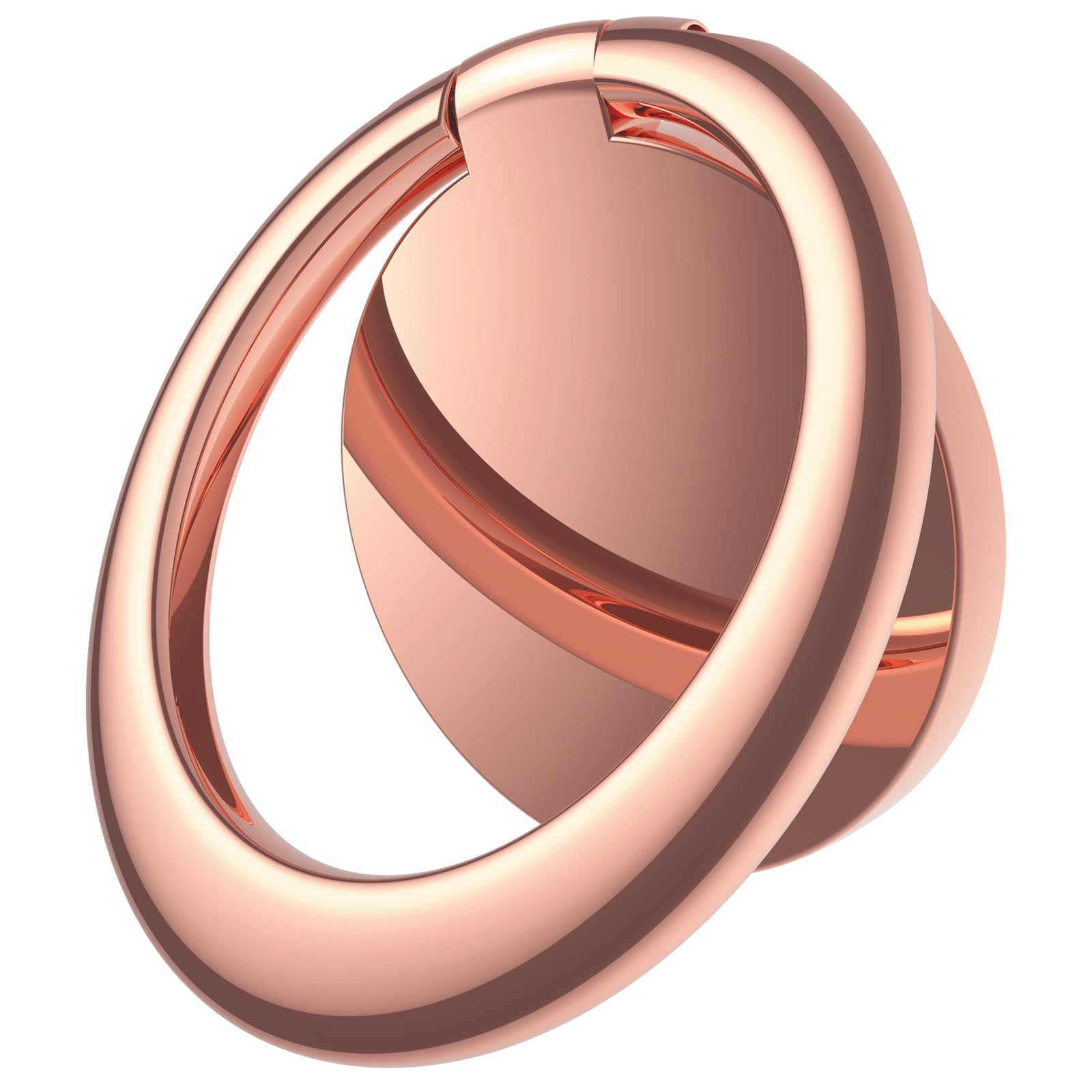 JETech 360° Rotating Metal Phone Ring Holder - Adjustable Finger Grip & Magnetic Car Mount Stand - Compatible with iPhone, Galaxy, Pixel & Most Smartphones (Rose Gold) - Perfect for Driving, Watching Videos & Hands-Free Use