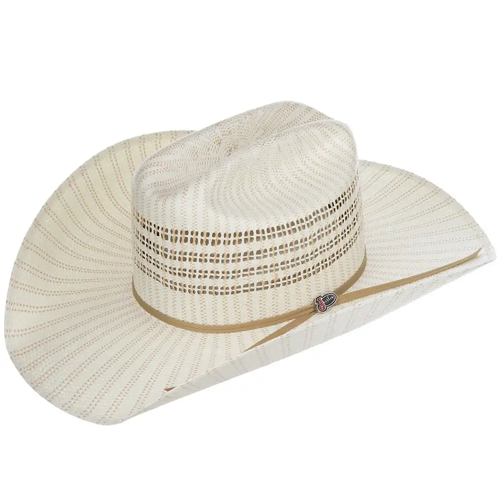 Justin Jesse Straw Cowboy Hat for Men - Western Style Summer Sun Hat with Wide Brim - Perfect for Outdoor Rodeo, Beach, Hiking & Country Music Festivals
