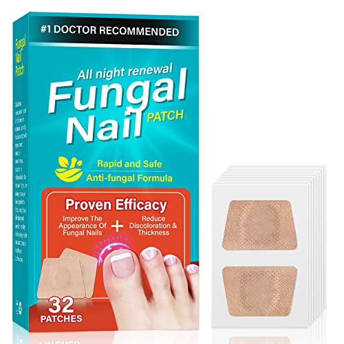 32Pcs Extra Strength Toenail Fungus Treatment Patches - Repair Damaged, Discolored & Thick Nails | Restores Healthy Nail Appearance | Effective for Toe & Fingernail Care | Ideal for Athletes, Swimmers & Daily Foot Hygiene