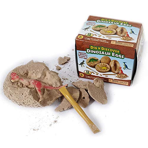 Valcatch DIY Dino Eggs Break Eggs Toy - Educational STEM Science Kit for Kids, Boys & Girls - Dinosaur Egg Excavation Craft Set - Perfect Birthday, Christmas, Easter Gift for Children - Fun Classroom Activity & Party Favor