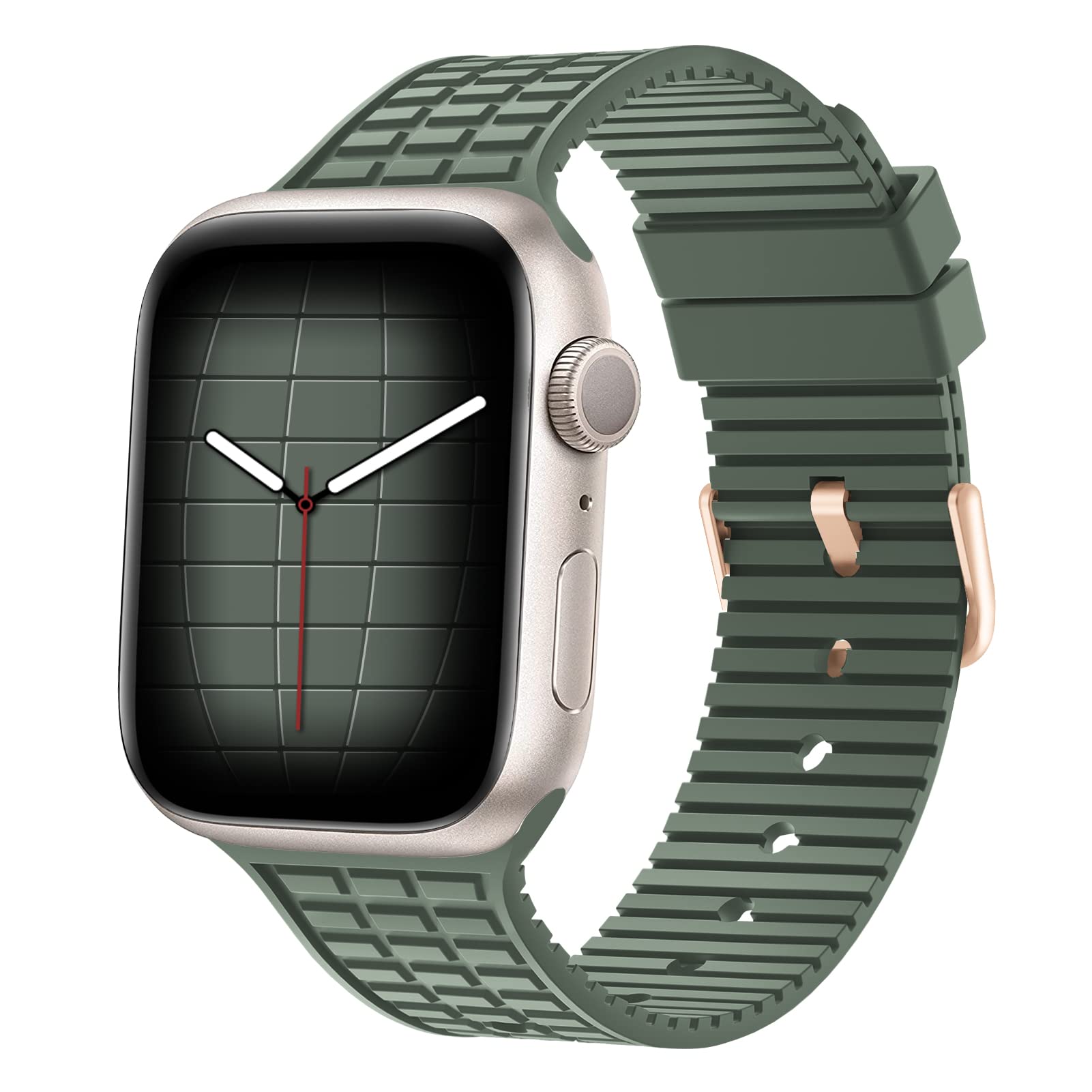 Bandiction Sport Watch Band - Soft Silicone Replacement Strap Compatible with Apple Watch Ultra/Series 8/7/6/5/4/3/2/1/SE (49mm 45mm 44mm 42mm 41mm 40mm 38mm) - Durable & Comfortable Wristband for Men & Women - Perfect for Running, Gym Workouts & Daily Wear