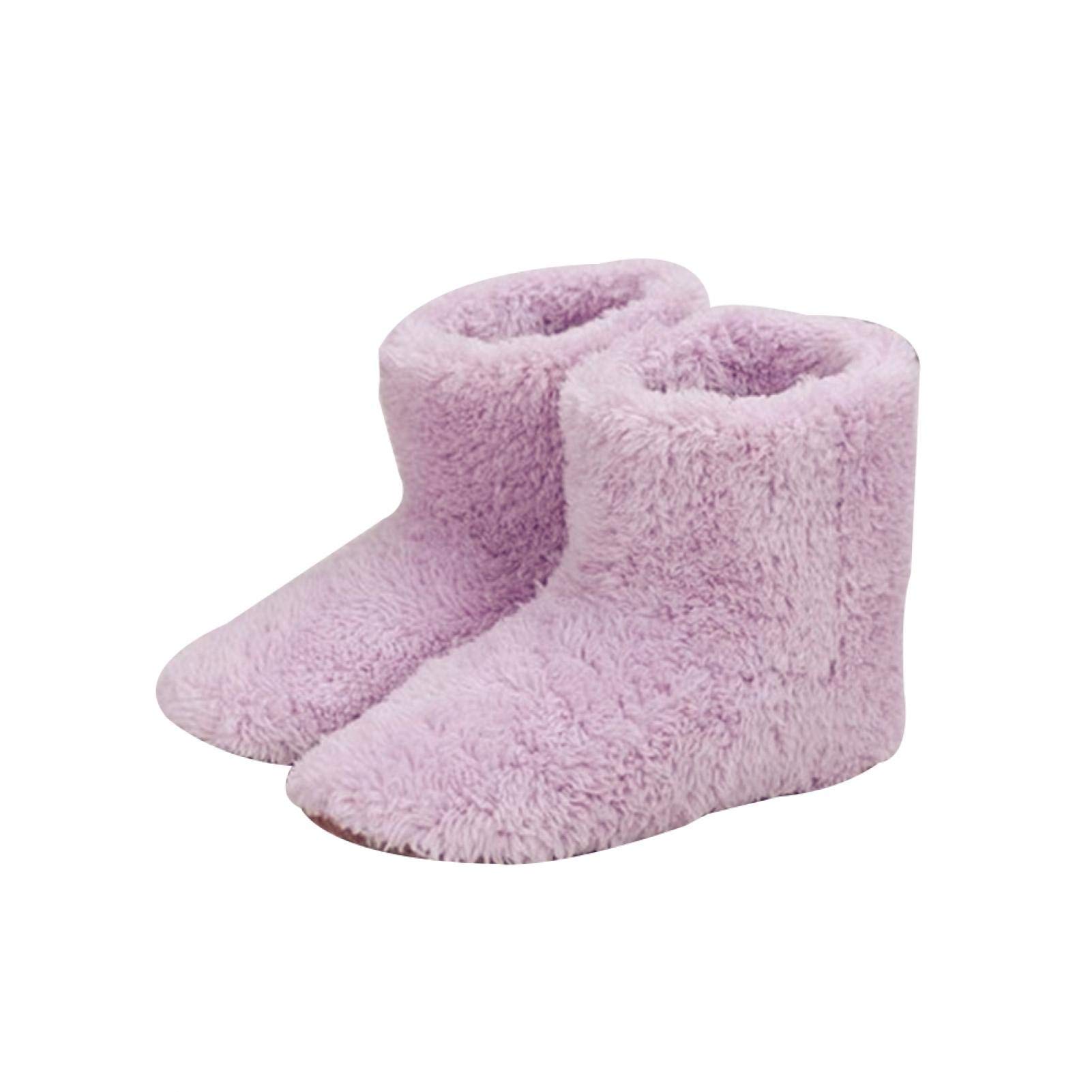 USB Electric Heated Slippers for Men & Women - Plush Indoor Foot Warmers for Winter Cold Weather - Cozy Home & Office Heating Shoes - Perfect for Chilly Nights & Winter Relaxation