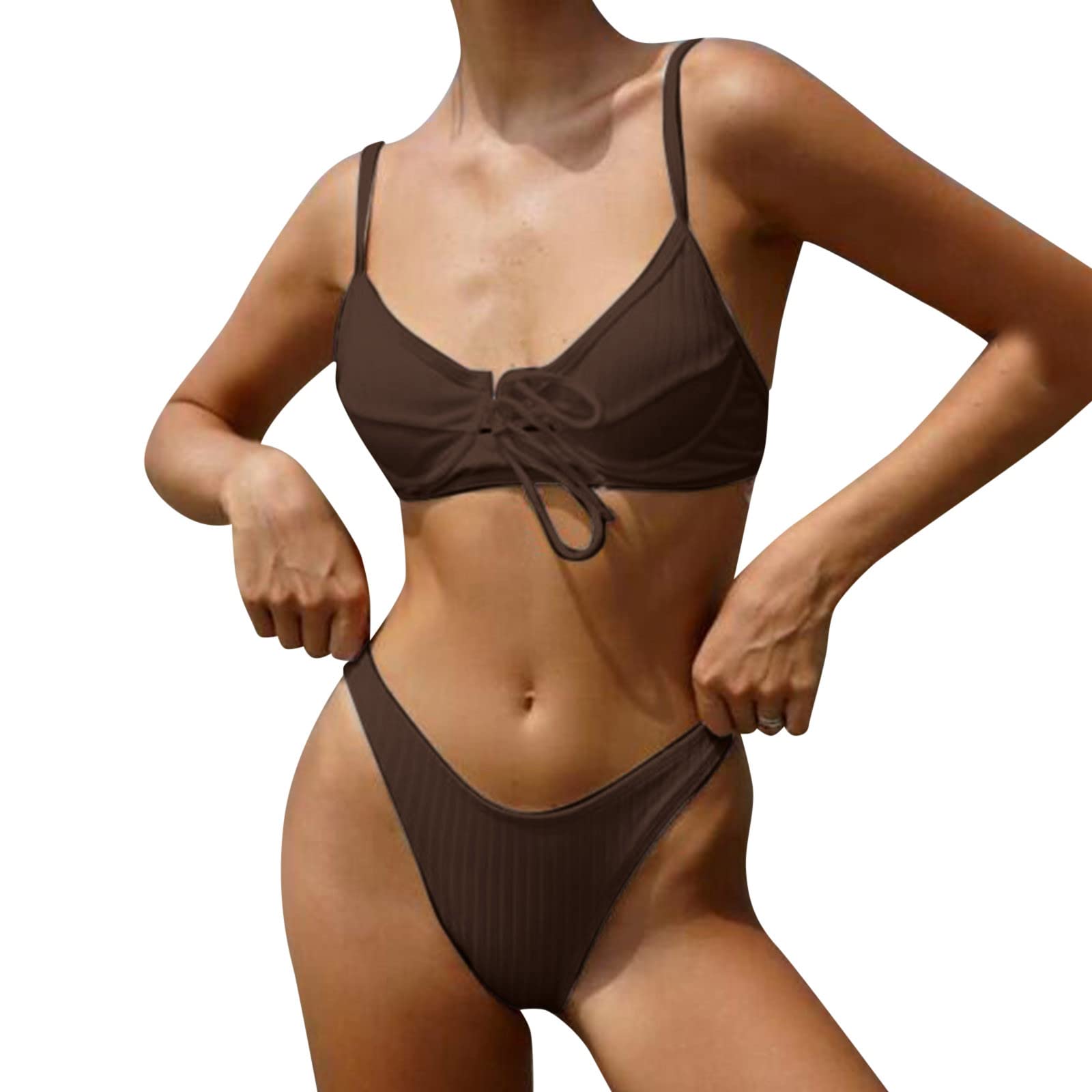 Women's Brazilian Bandeau Push-Up Bandage Bikini Set - Sexy Swimwear for Beach & Pool - Perfect for Summer Vacations, Tropical Getaways, and Swim Parties
