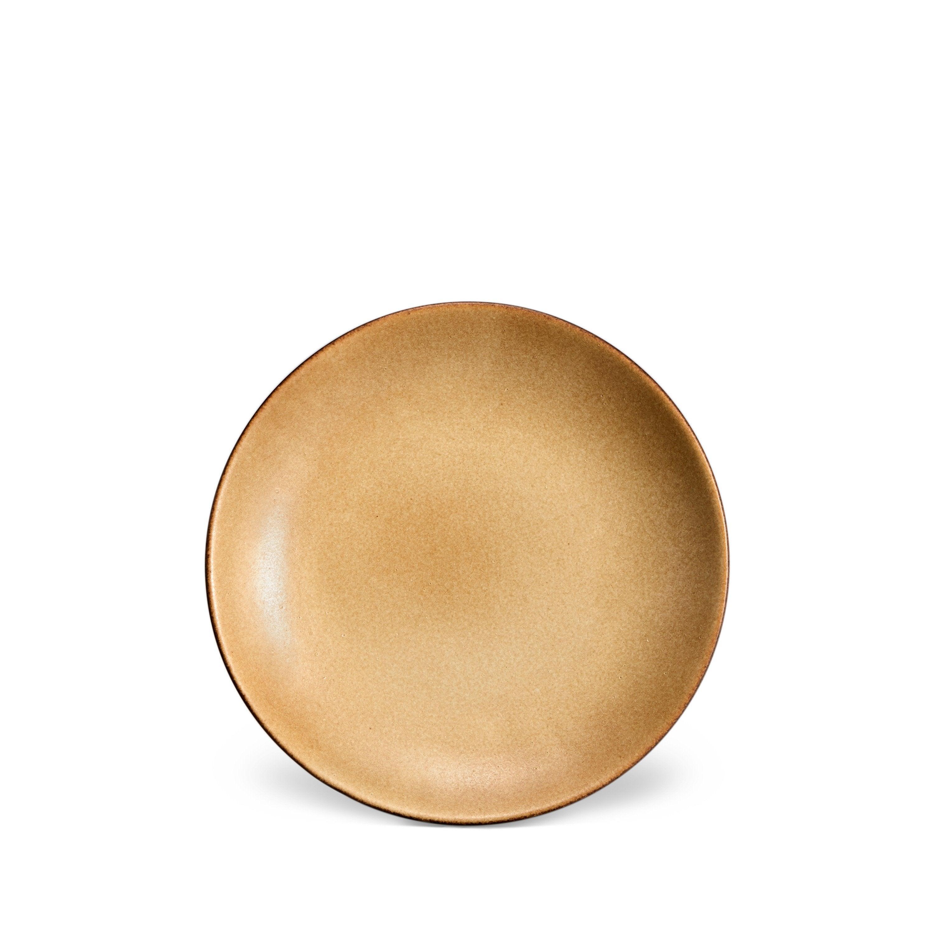 Terra Bread and Butter Plate with Leather Trim – Elegant Dining Accessory for Home, Restaurants, and Special Occasions