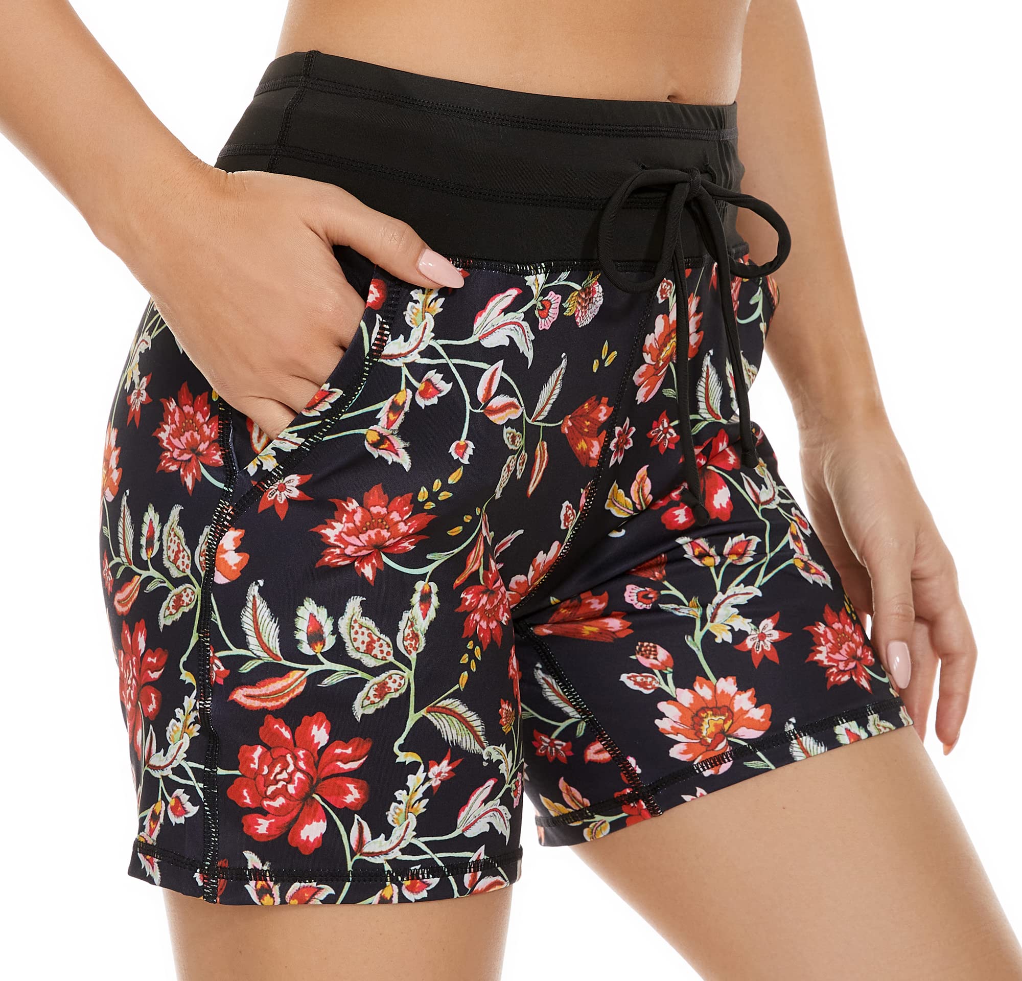 MOUEEY Women's Quick-Dry Workout Shorts with Pockets - Hiking, Running, Yoga & Gym Athletic Shorts for Women - Perfect for Outdoor Activities & Fitness Training