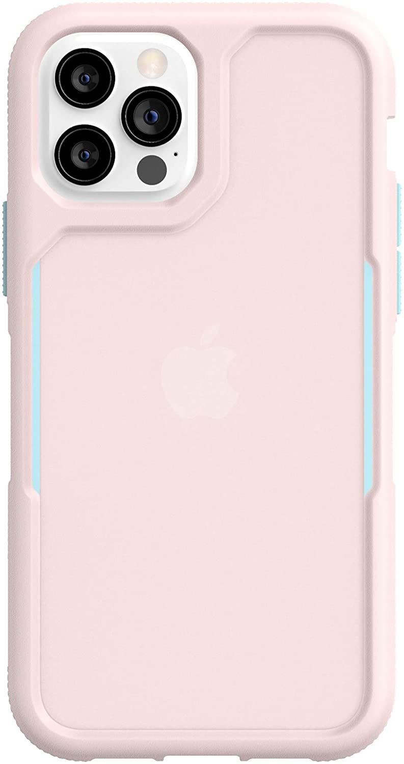 Griffin Survivor Endurance Rugged Case for iPhone 12/12 Pro (6.1 Inch) - Shockproof & Drop Protection - Pink (Model GIP 056 PBL) | Perfect for Outdoor Adventures, Construction Work & Active Lifestyles