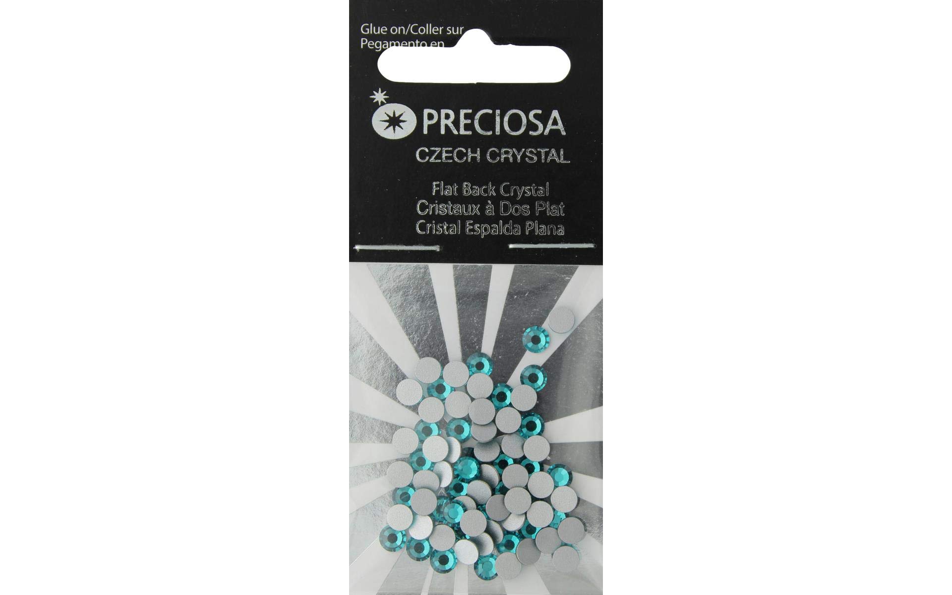 Preciosa Flat Back Crystals - Blue Zircon (72pcs) for DIY Jewelry & Crafts