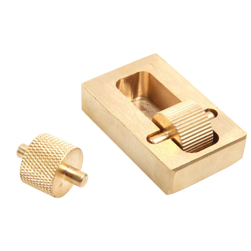 EXCEART Mini Leather Edge Painting Box - Brass Oil Dye Roller Applicator with 2 Rollers for DIY Leather Craft, Edge Treatment & Shoe Repair | Perfect for Leatherworking, Bag Making & Accessories Restoration