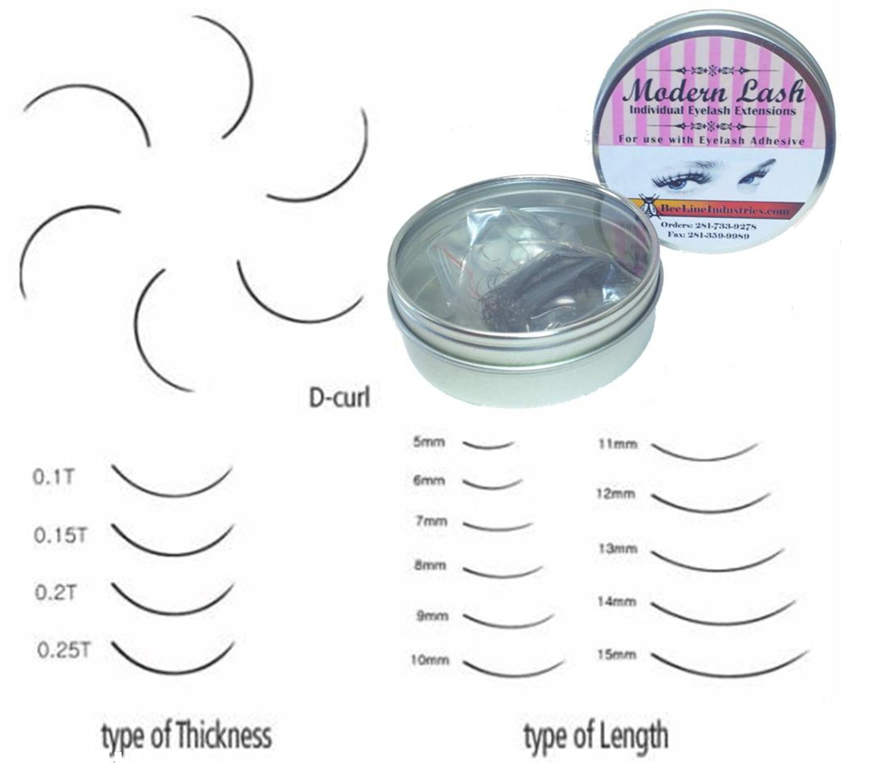 EyeLash Extensions D-Curl Lashes .15mm Thick 0.5g - 14mm Length for Natural Volume & Everyday Glamour
