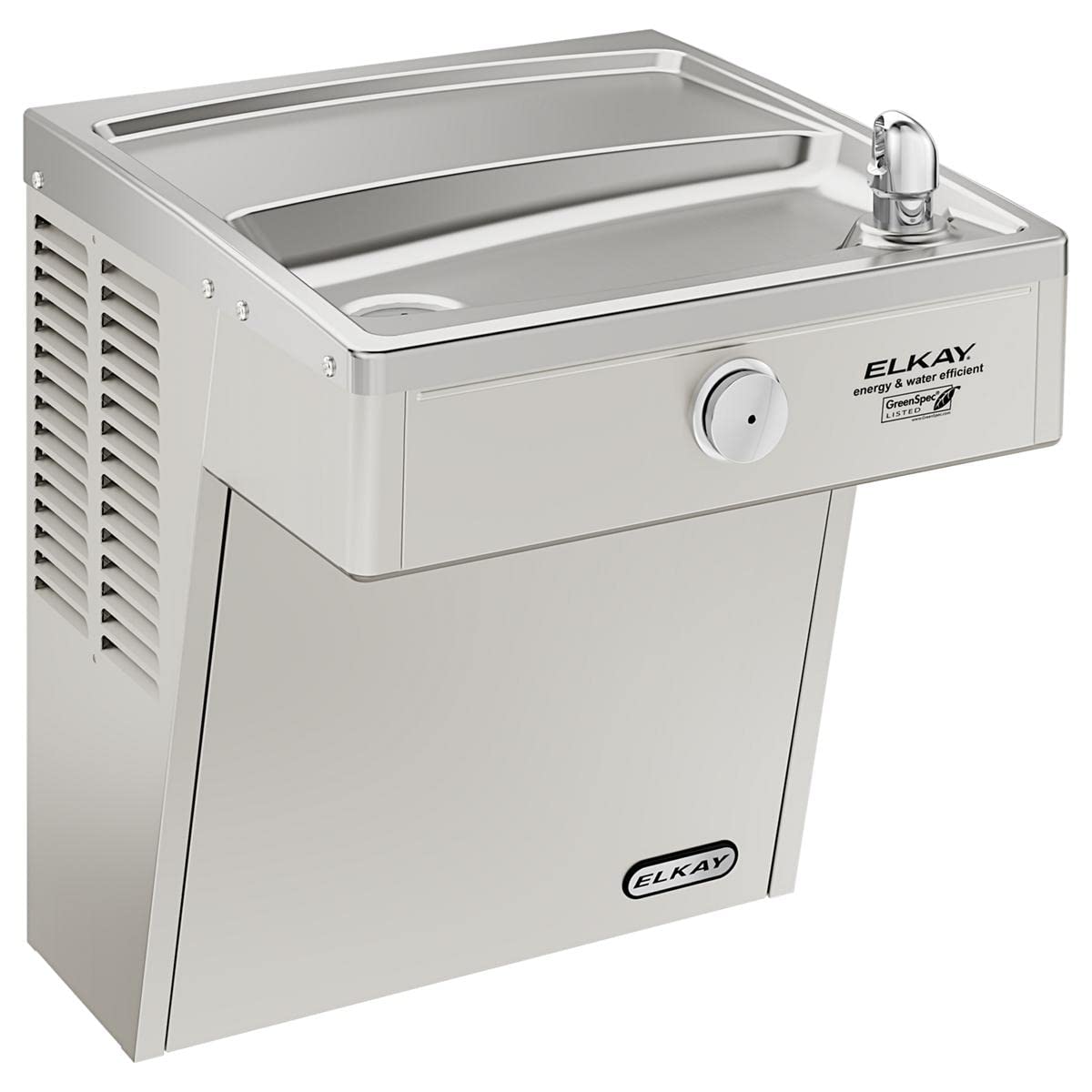 Elkay LZSTLG8SC Stainless Steel Water Cooler Dispenser - 34 x 19 x 20 Inches, Commercial & Office Use, ADA Compliant Drinking Fountain with Bottle Filler - Perfect for Schools, Gyms and Public Spaces