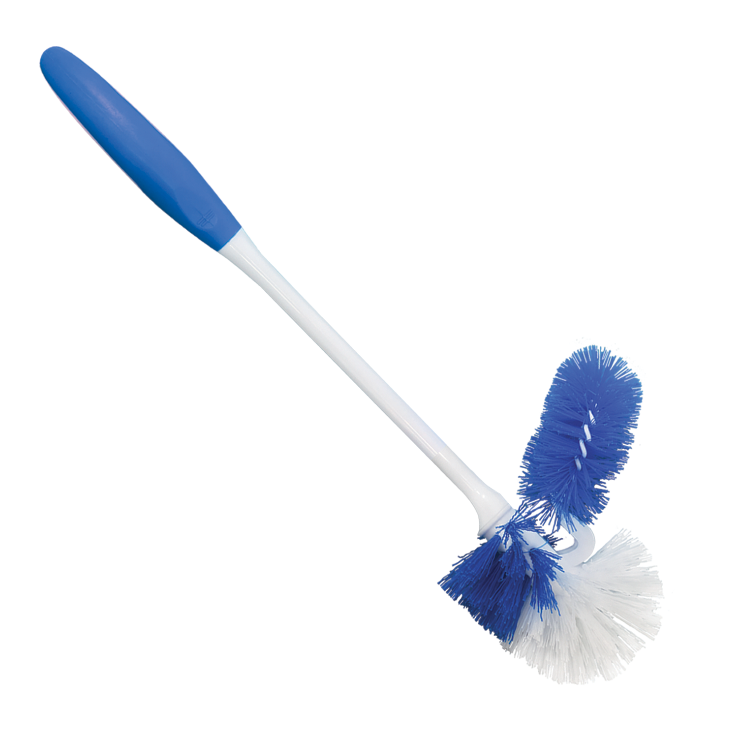 Lola Pro Euro Bowl Brush with Angled Scrub Attachment - Heavy Duty Toilet Cleaning Brush for Hard-to-Reach Areas Under Rim - Perfect for Bathroom, Kitchen Sink & Tile Grout Cleaning