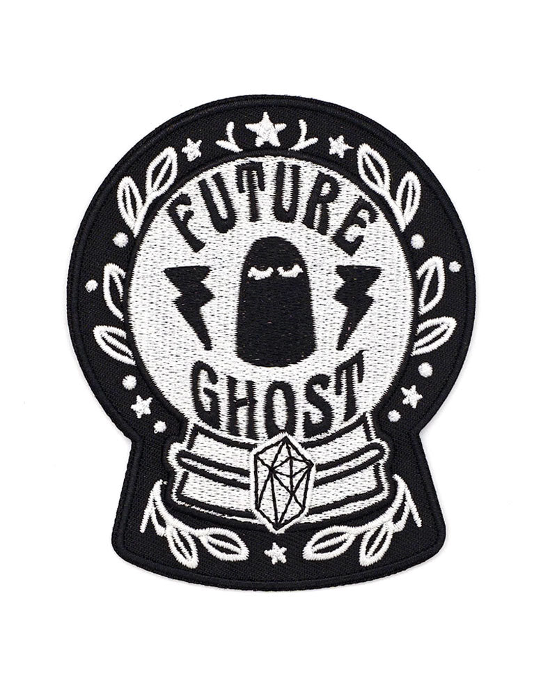 Future Ghost Patch - Premium Embroidered Iron-On Patches for DIY Clothing & Accessories - Perfect for Jackets, Backpacks, Hats & Costume Design
