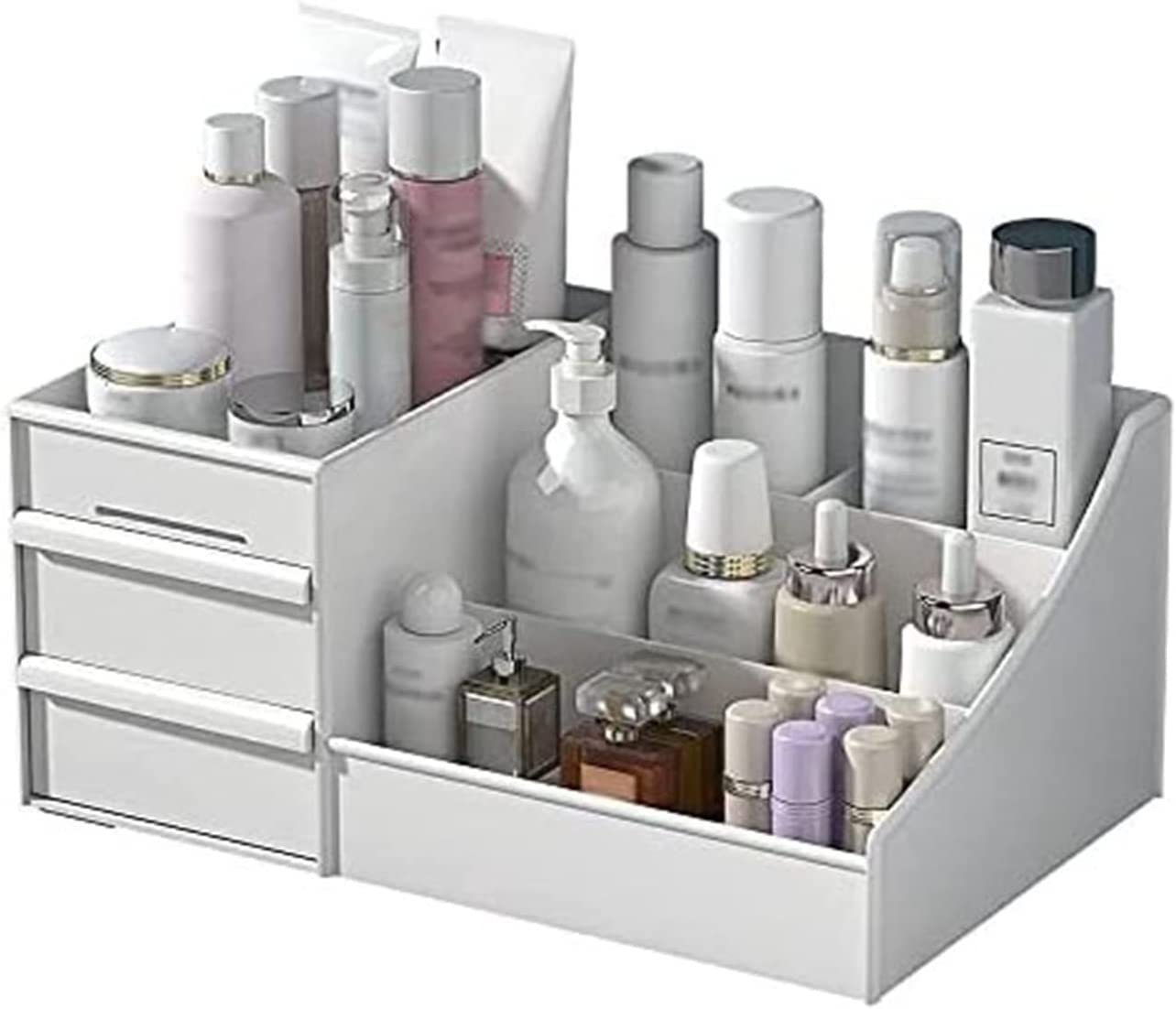 Corsehild Makeup Organizer Storage Box - Small Cosmetic Drawer Organizer for Skincare, Creams, Lipstick & Beauty Products | Portable Vanity Case for Bedroom, Bathroom & Travel | Women's Cosmetic Storage Solution