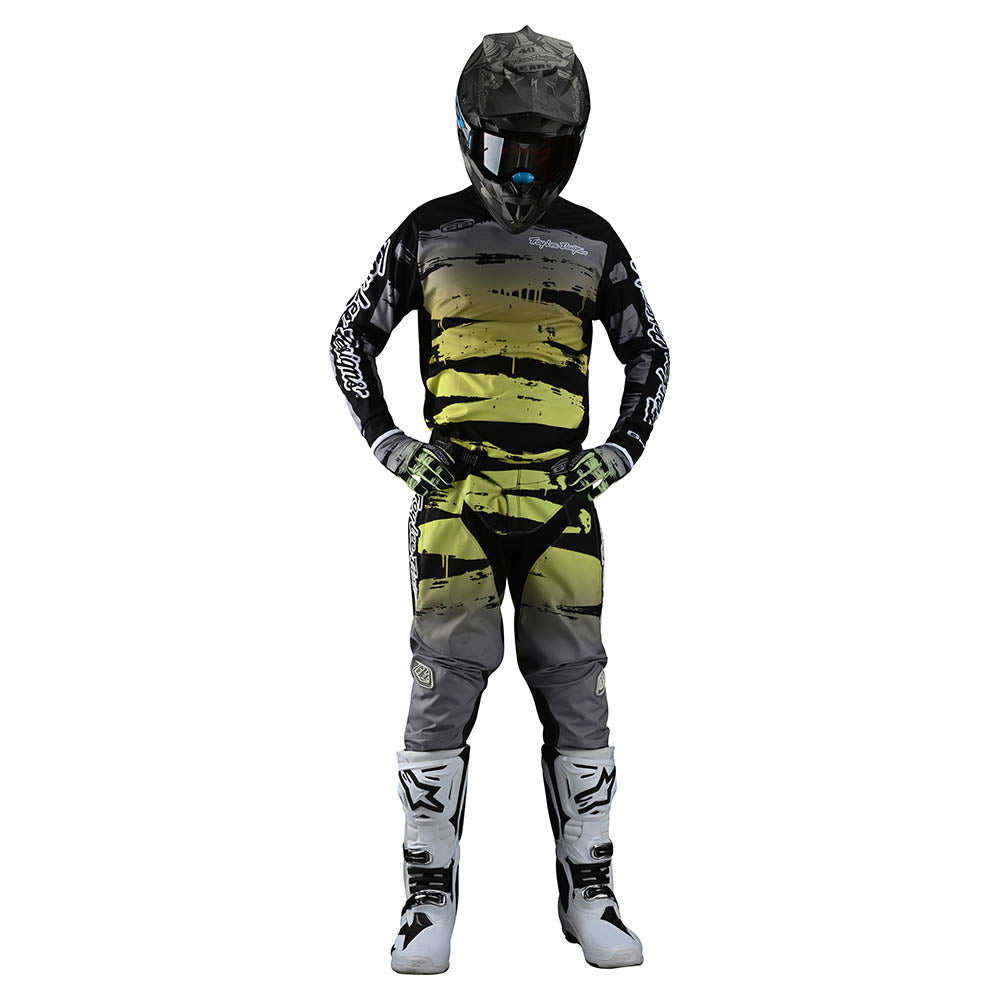 Youth GP Pant Brushed Black / Glo Green - Comfortable Fleece-Lined Joggers for Men & Women - Perfect for Workout, Lounge & Casual Wear