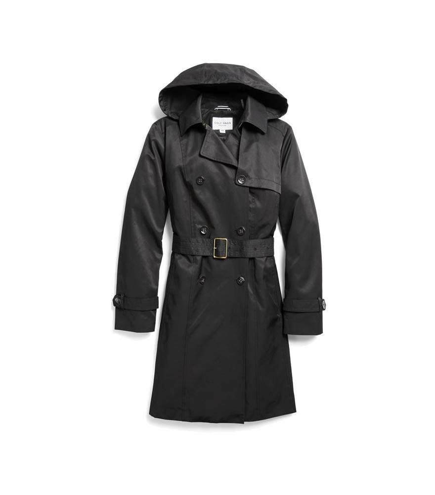 Cole Haan Women's Classic Belted Trench Coat - Waterproof Wool Blend Outerwear for Work & Travel | Office, Business & Casual Wear