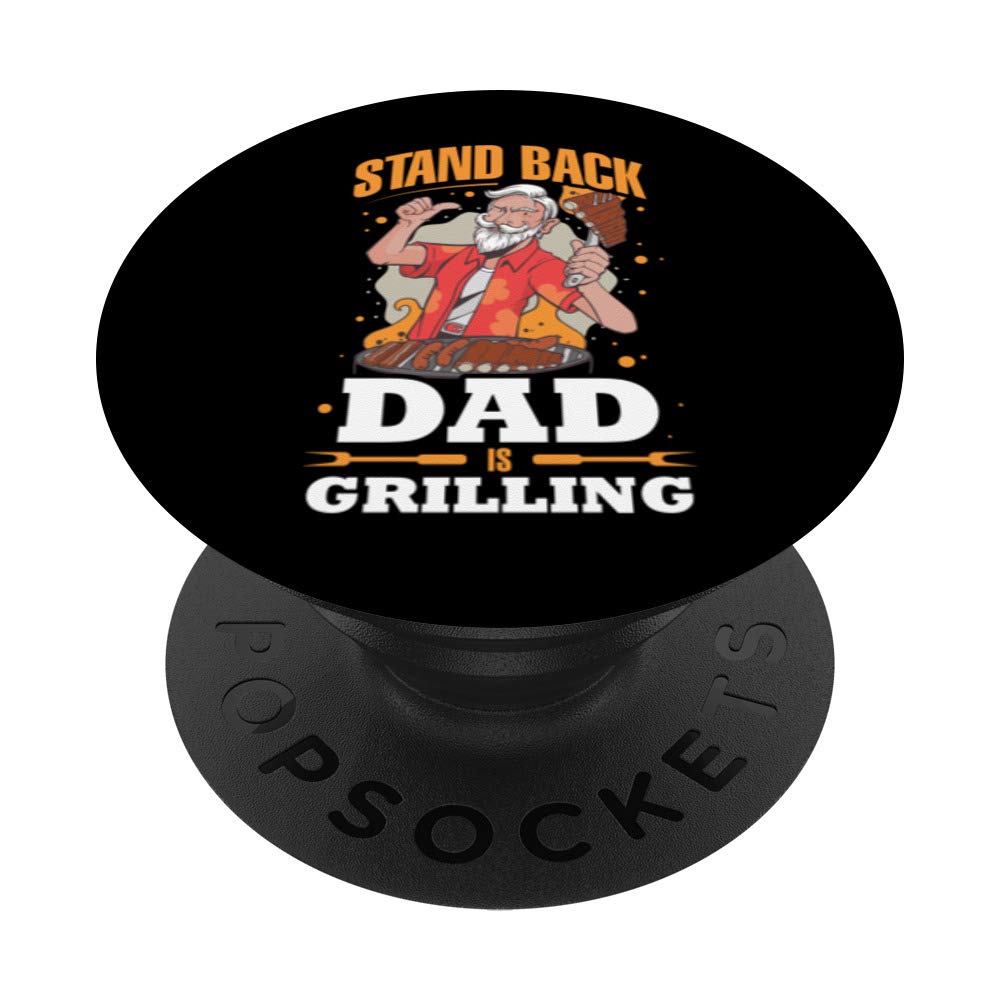 Dad's Grilling PopSockets - Phone & Tablet Grip Stand with Swappable Base | Perfect for BBQ, Camping & Outdoor Adventures