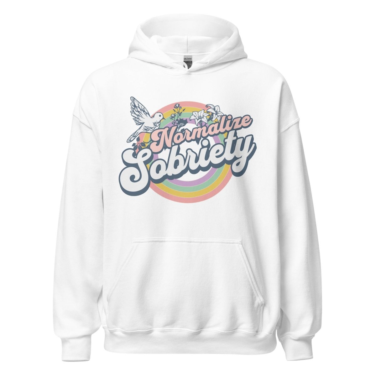 Normalize Sobriety Unisex Hoodie - Comfortable & Stylish Sober Living Apparel for Men & Women - Perfect for Recovery Meetings, Casual Wear & Everyday Outfits