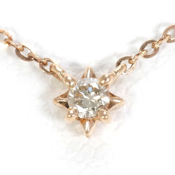 4℃ K10PG Diamond Necklace for Women - 14K Rose Gold Pendant with Genuine Diamonds | Perfect for Anniversary, Valentine's Day & Special Occasion Gifts