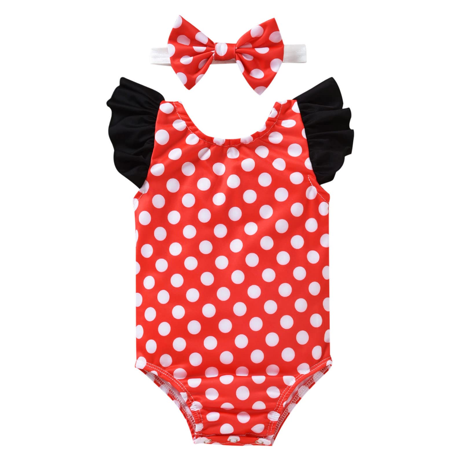 Minimalist Kids Swimwear 0-4 Years - Ruched Fashion Swimsuit with Dot Print for Toddler Girls | Perfect for Summer Beach, Pool Parties & Water Play