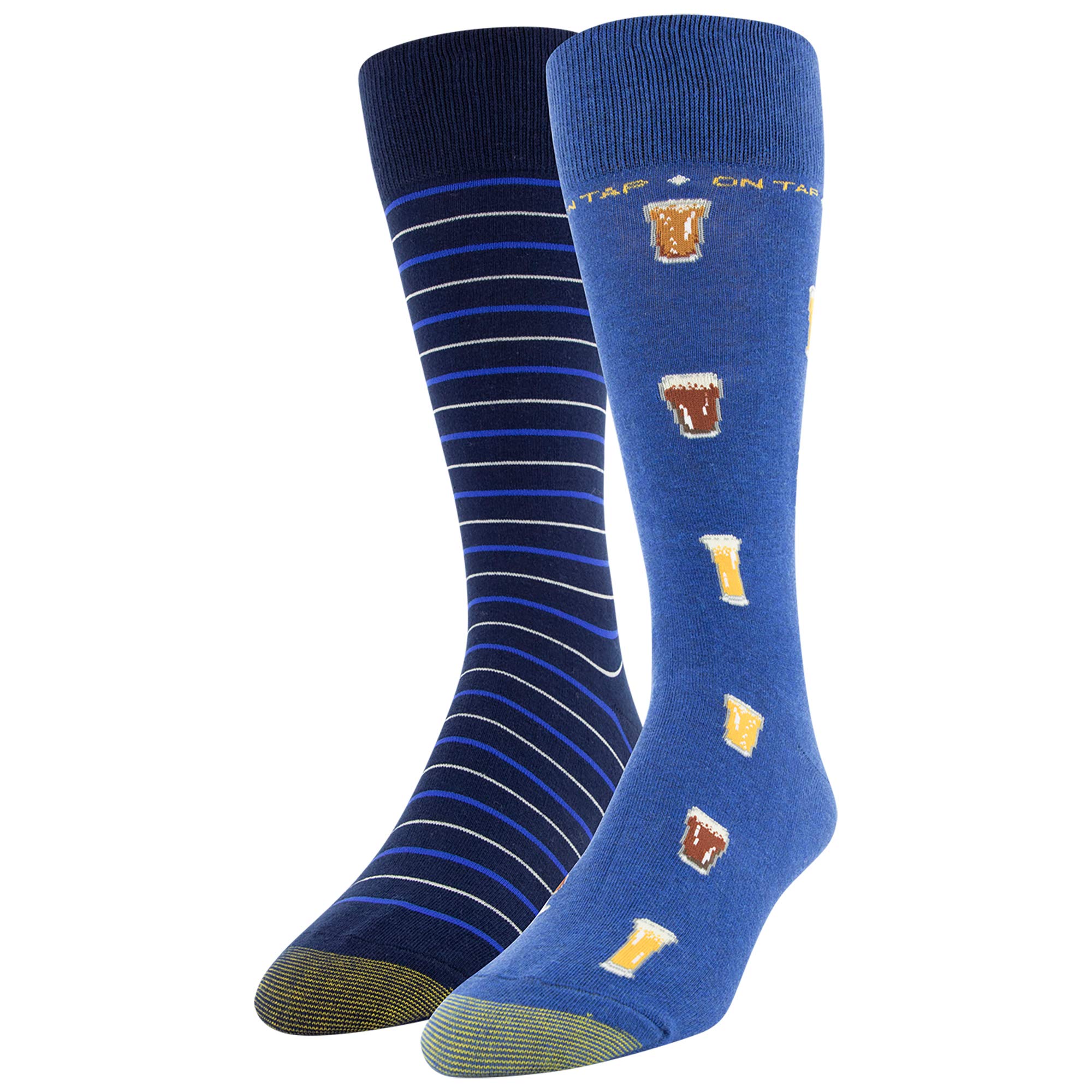 Premium Gold Toe Men's Dress Crew Socks - 2 Pairs Pack - Comfortable Formal & Business Socks for Office, Wedding & Professional Occasions