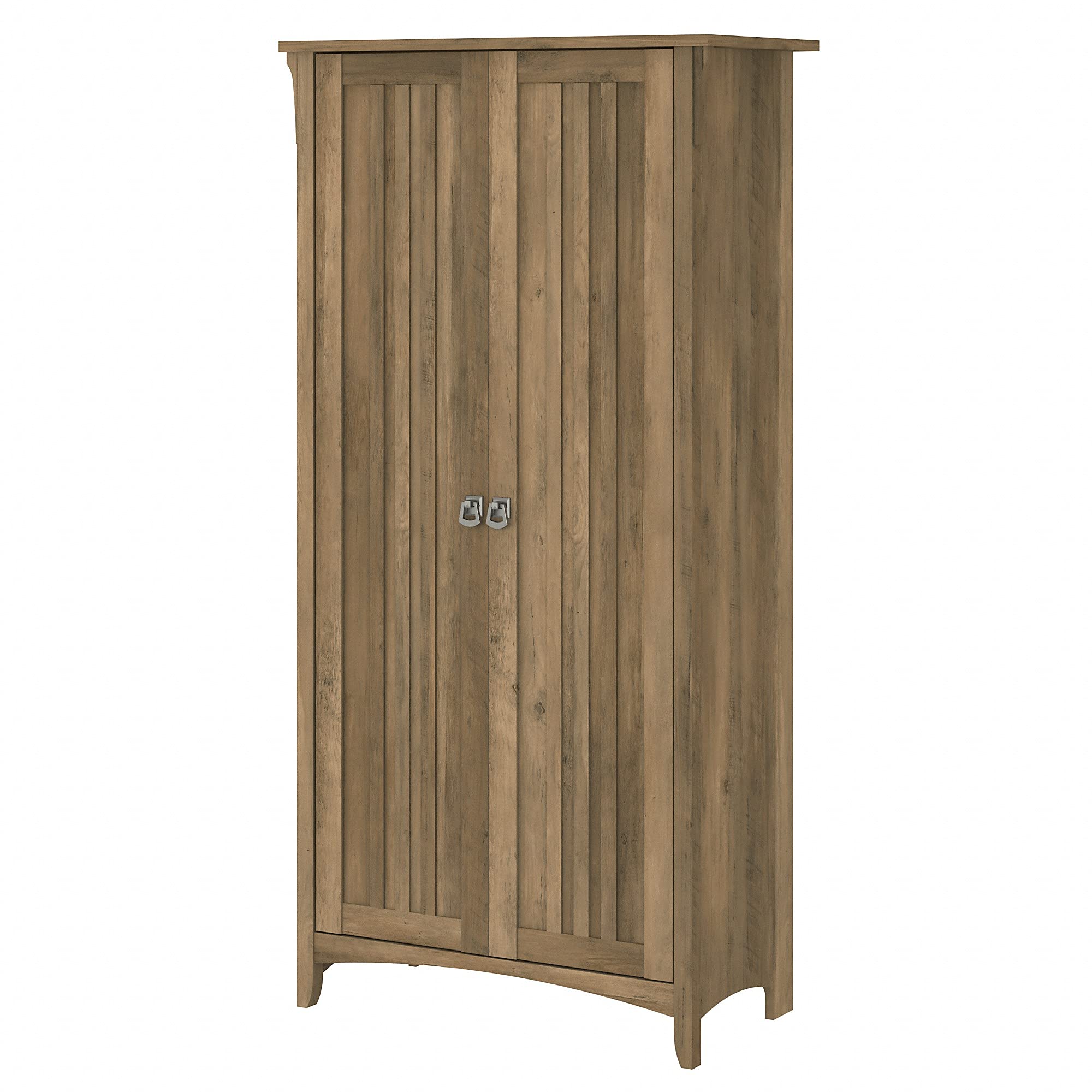 Bush Furniture Salinas Tall Storage Cabinet with Doors - Reclaimed Pine Wood Organizer for Home Office, Living Room & Bedroom Storage Solutions